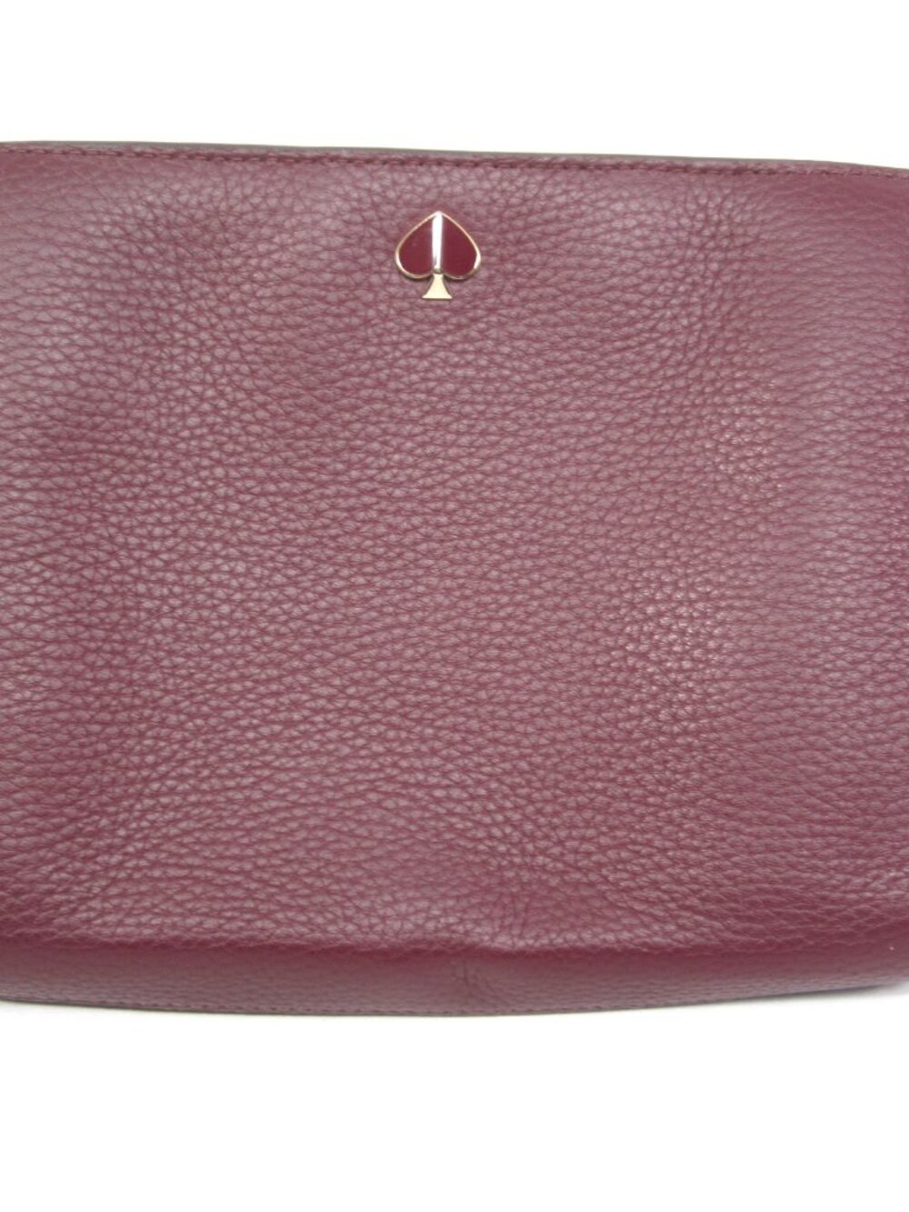 Like New Kate Spade New York Polly Medium Leather Wristlet Merlot Burgundy - Picture 2 of 10